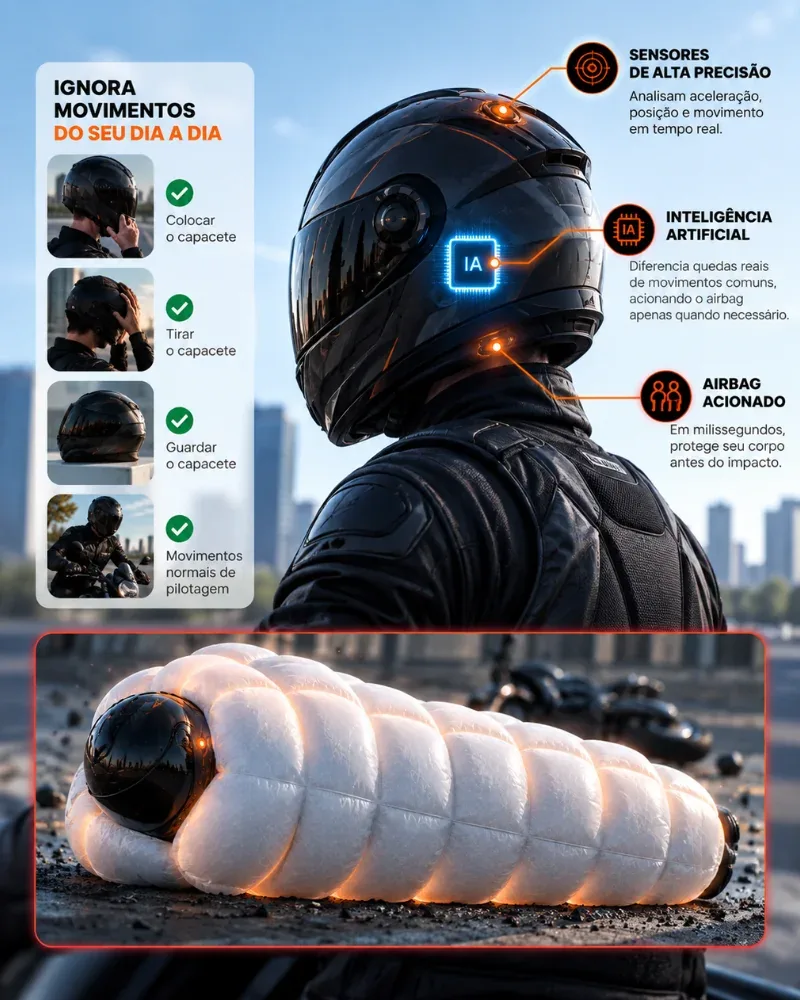 Capacete Total100 - O Capacete com Airbag que Protege o Corpo Inteiro