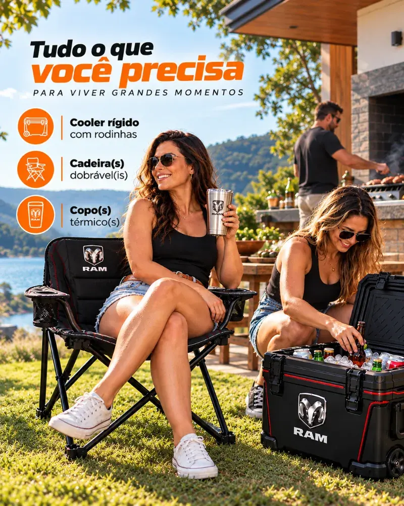 Kit PitStop Premium | Seu Churrasco, Sua Pescaria e Seu Descanso em Outro Nível!