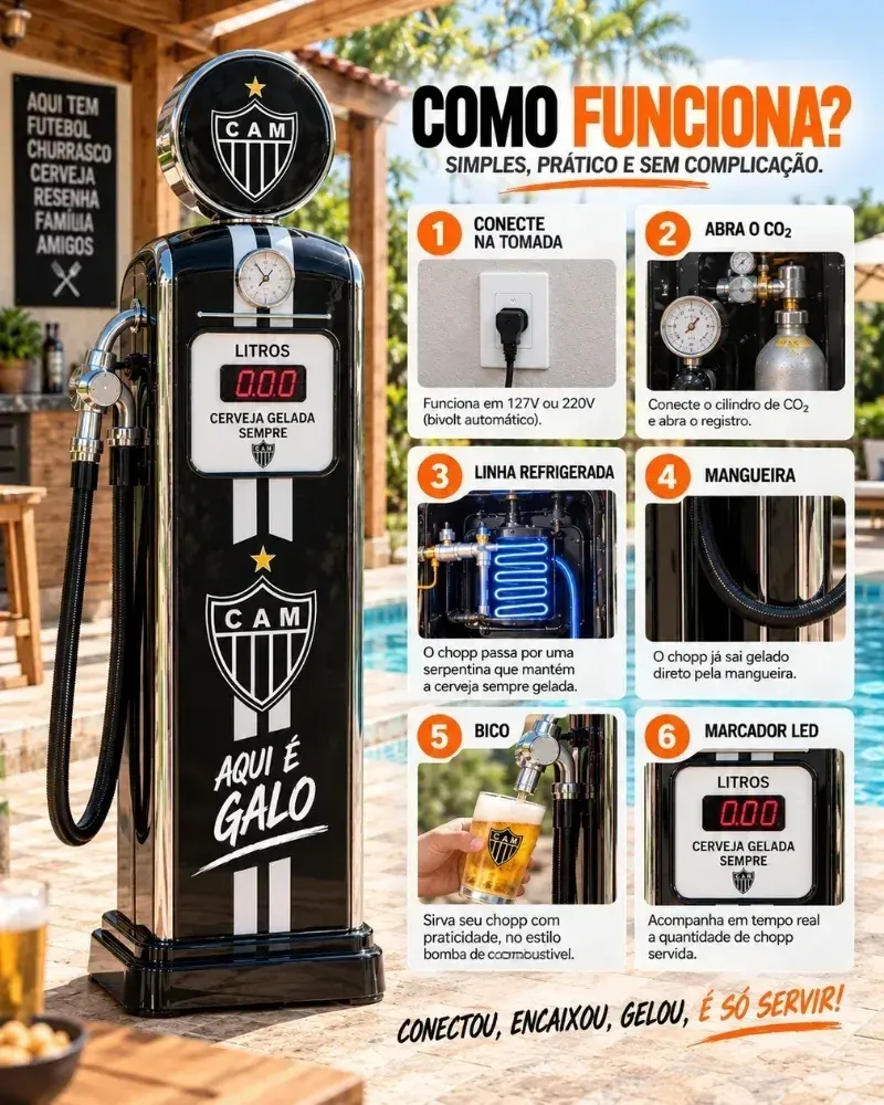FutChopp™ Chopeira de Futebol Personalizada com Nome e Time do Torcedor