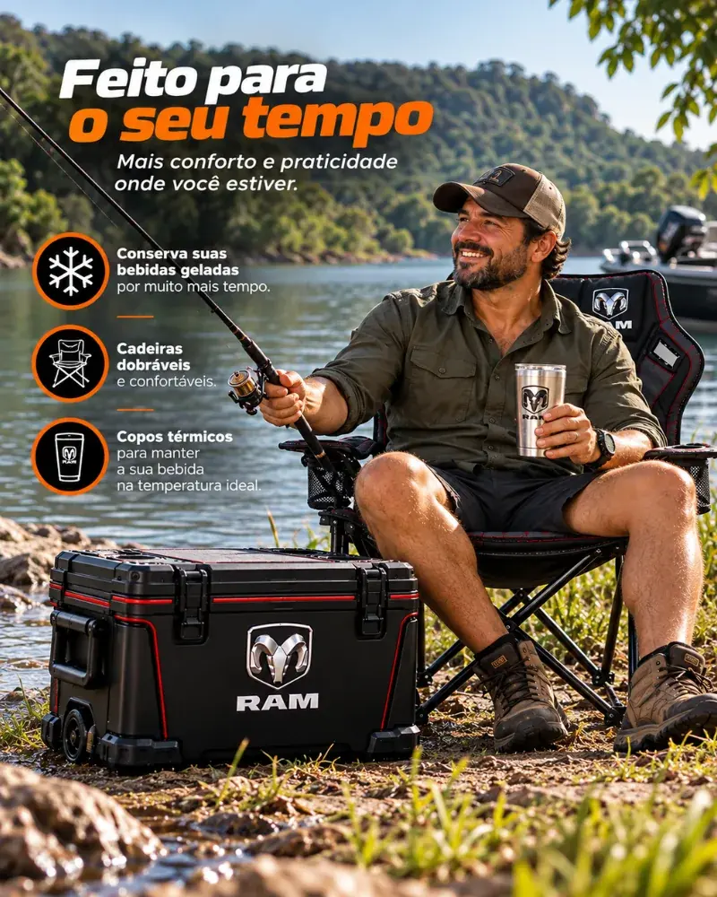 Kit PitStop Premium | Seu Churrasco, Sua Pescaria e Seu Descanso em Outro Nível!