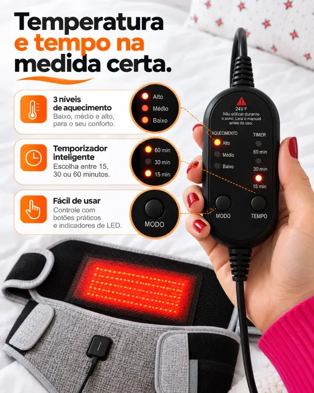 AliviaCare – Cinta Térmica para Alívio de Cólicas Menstruais