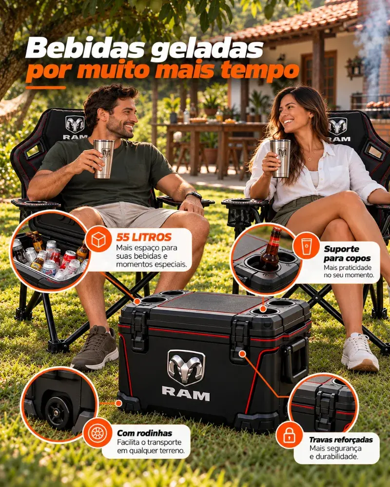 Kit PitStop Premium | Seu Churrasco, Sua Pescaria e Seu Descanso em Outro Nível!
