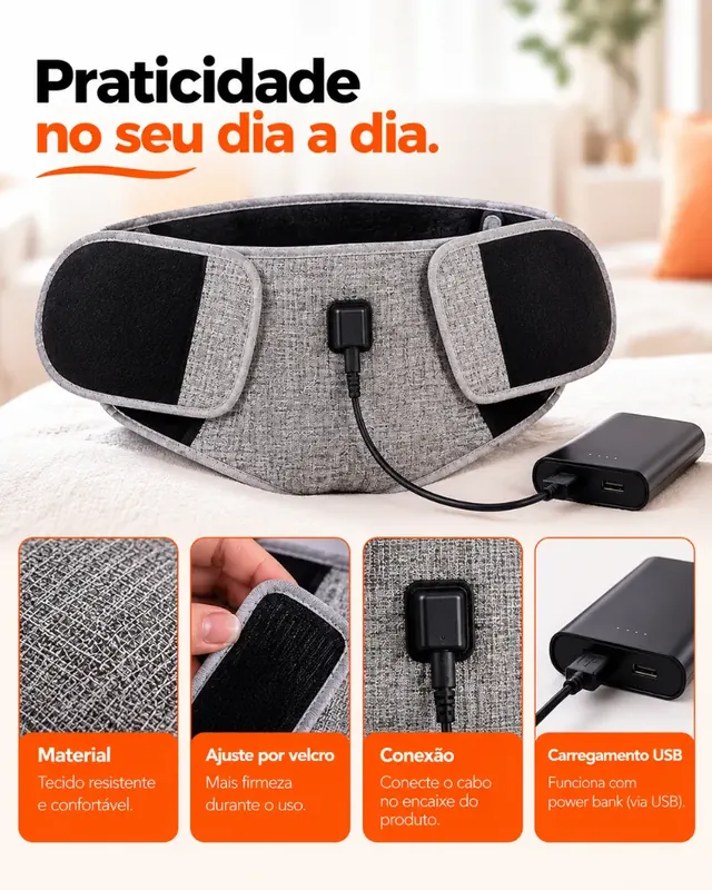 AliviaCare – Cinta Térmica para Alívio de Cólicas Menstruais