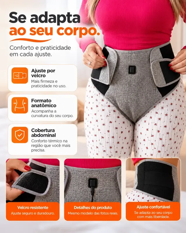 AliviaCare – Cinta Térmica para Alívio de Cólicas Menstruais