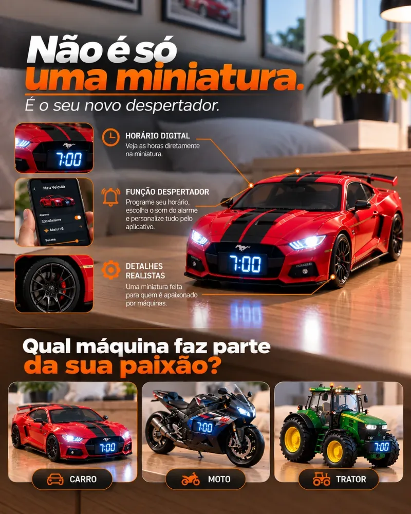 AutoClock - O despertador para apaixonados por Maquinas.